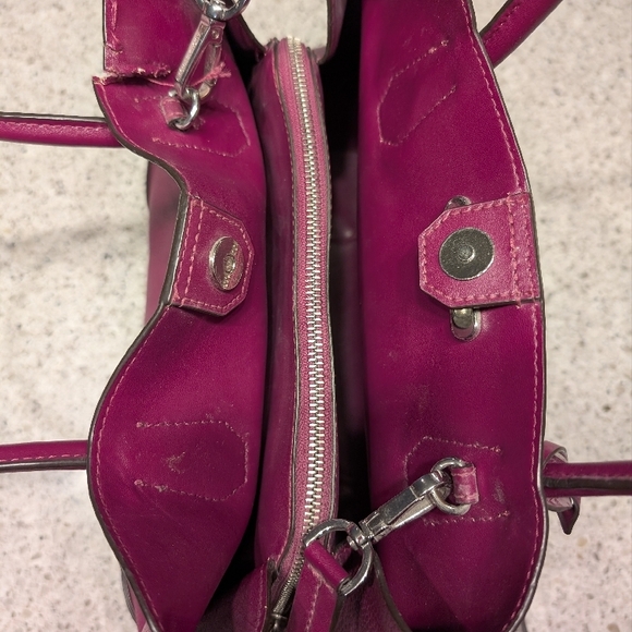 Michael Kors Plum Leather Handbag - Picture 4 of 4